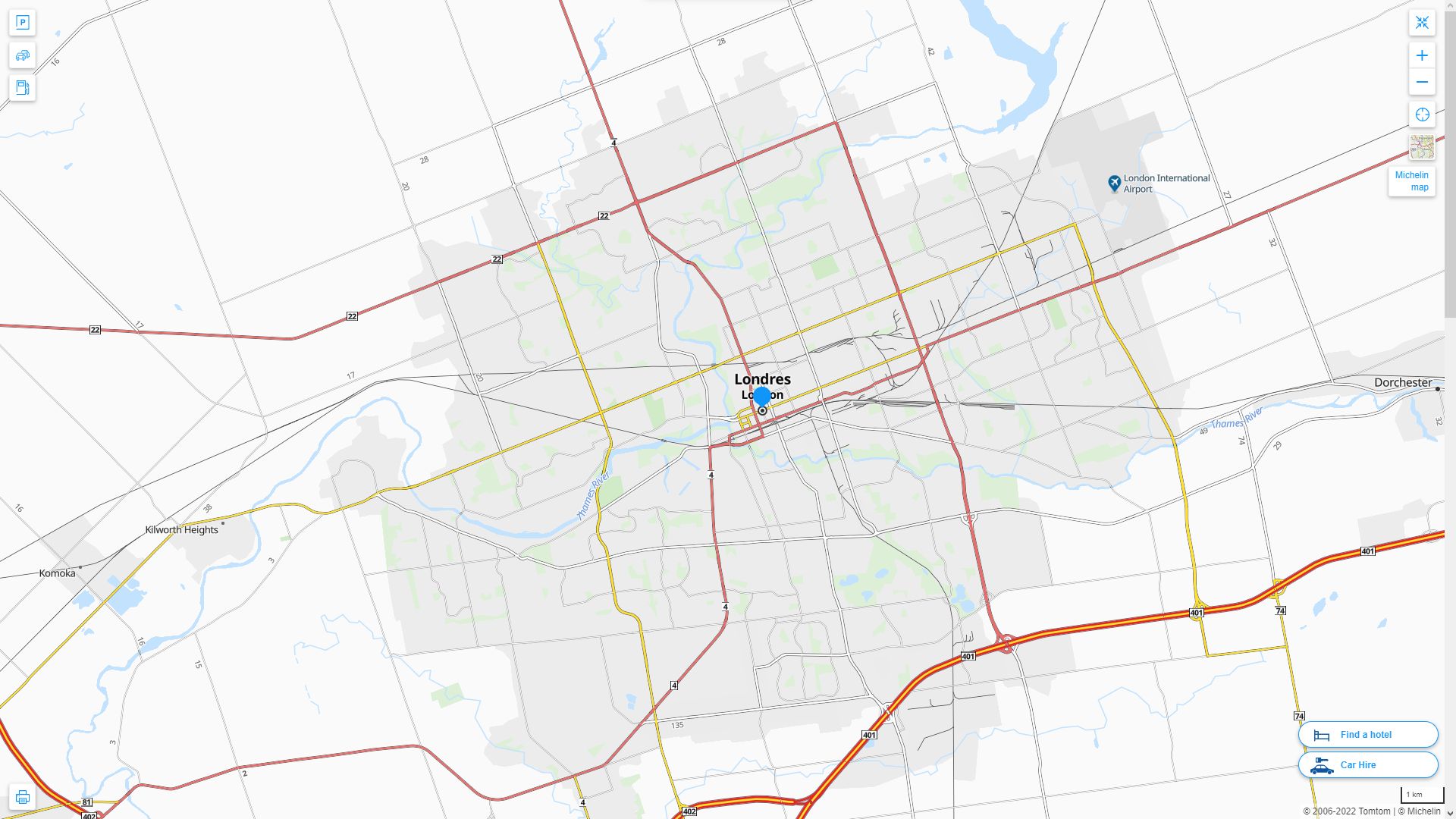 London Canada Canada Autoroute et carte routiere